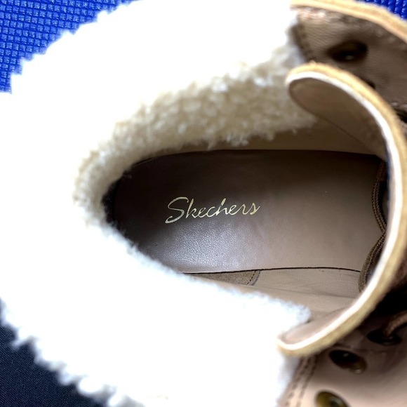 SKECHERS FAUX FUR UPPER Women`s Size 7 Brown Hiking Boots SN48773 - Picture 8 of 9